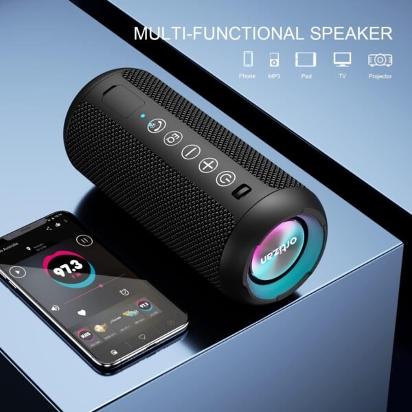 Ortizan Portable Bluetooth Speaker: IPX7 Waterproof